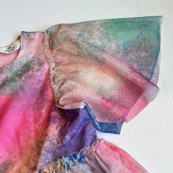 H&M Pink Tie-Dyed Tulle Dress - Picture 8 of 12